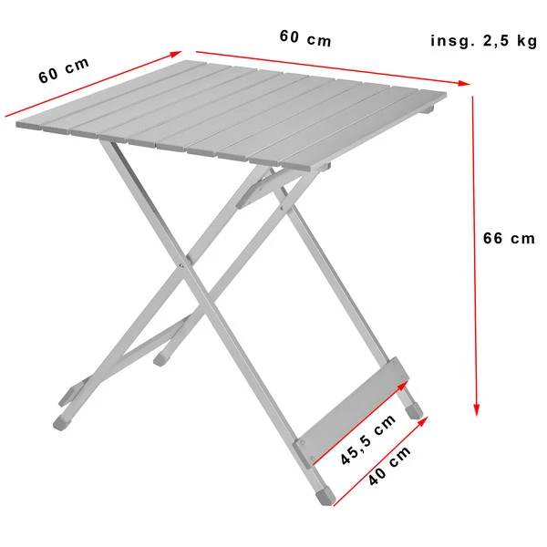 FRILUFTS CARILLO Klapptisch SILVER 2 FRILUFTS CARILLO Klapptisch SILVER – Bild 2