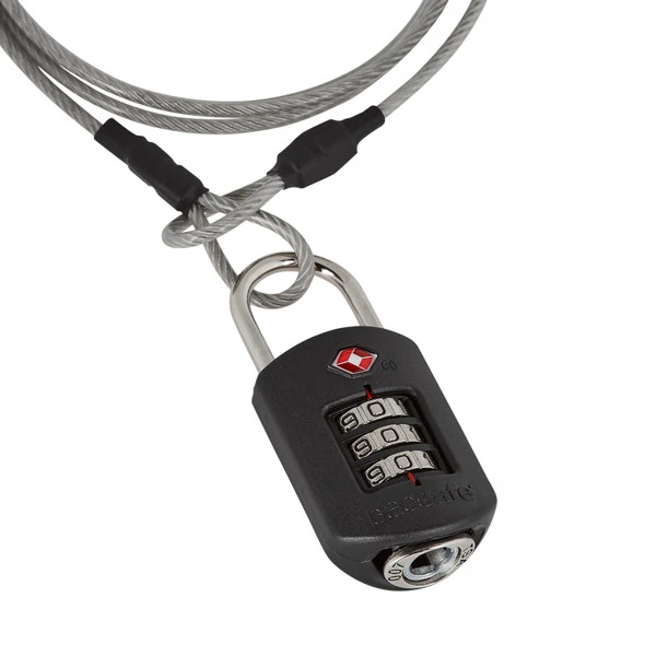 Pacsafe PROSAFE 1000 COMBINATION LOCK WITH STEEL CABLE Gepäcksicherung BLACK – Bild 2